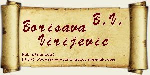 Borisava Virijević vizit kartica